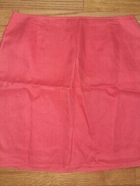 NWT Valerie Stevens Linen‎ Blend 16  Pencil Skirt Womens Pink Coral New